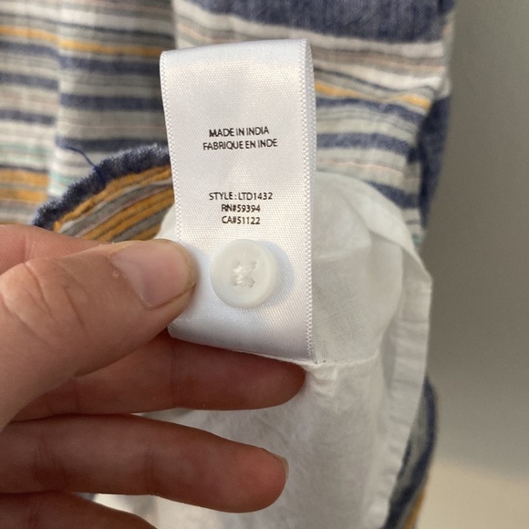 Beach/Lunch/Lounge Collection, Striped Sleeveless Sun Dress, S, w/Pockets - Picture 6 of 9